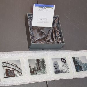 University of Michigan Service Award Box of Glass Coasters